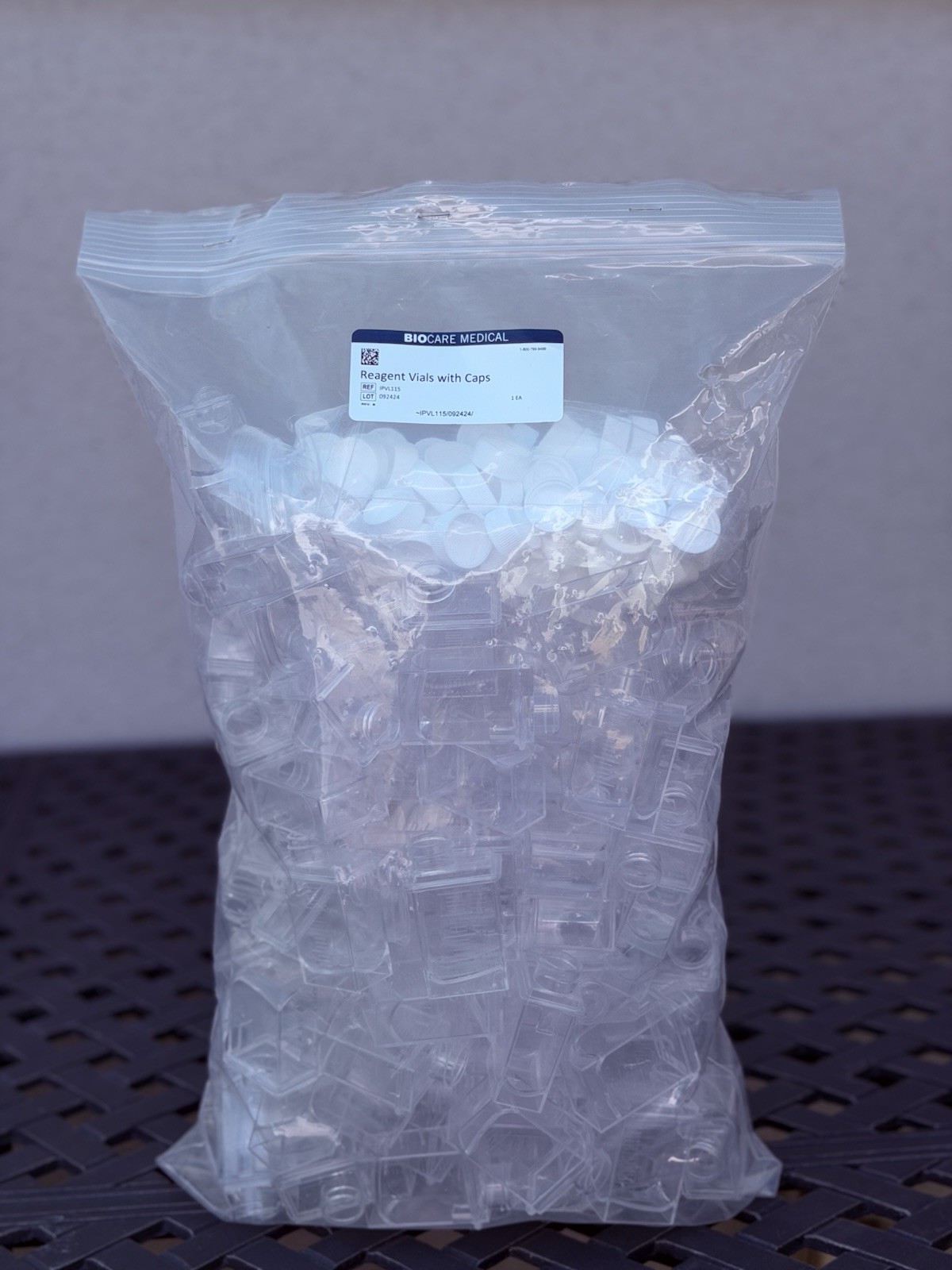 Biocare Medical Reagent Vials with Caps IPVL 115, 100cs