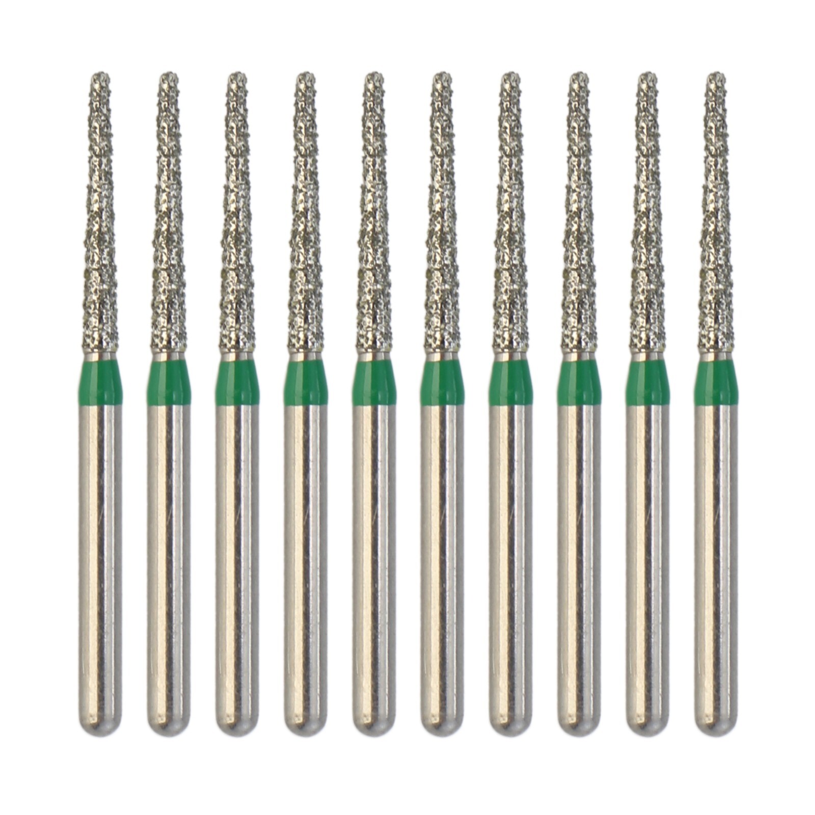 10pcs/pk Dental Burs Diamond FG TF-11C Taper Flat End For High Speed Handpiece