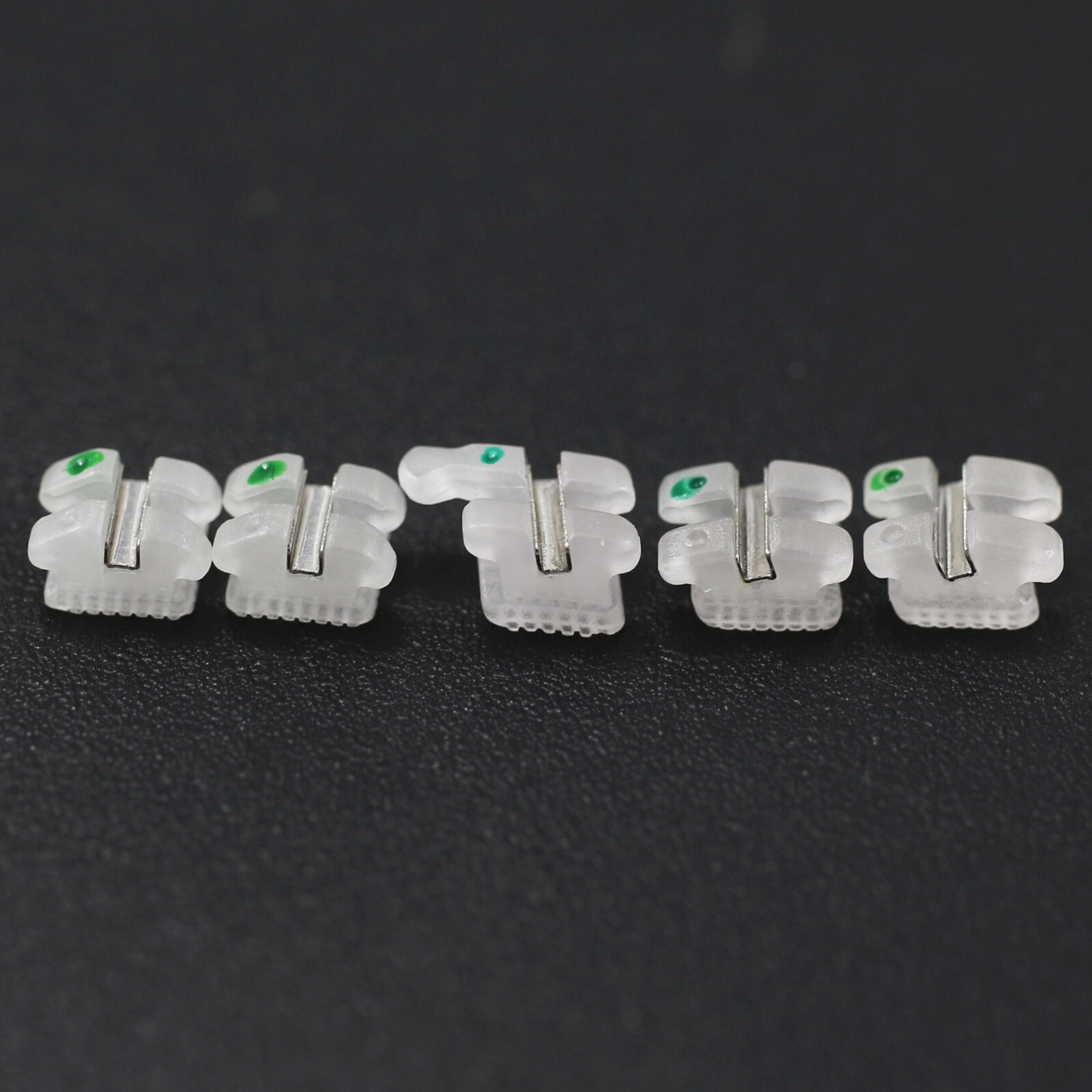 Dental Orthodontic Ceramic Brackets Metal Slot Roth MBT 022 018 3W/H 3M Clarity