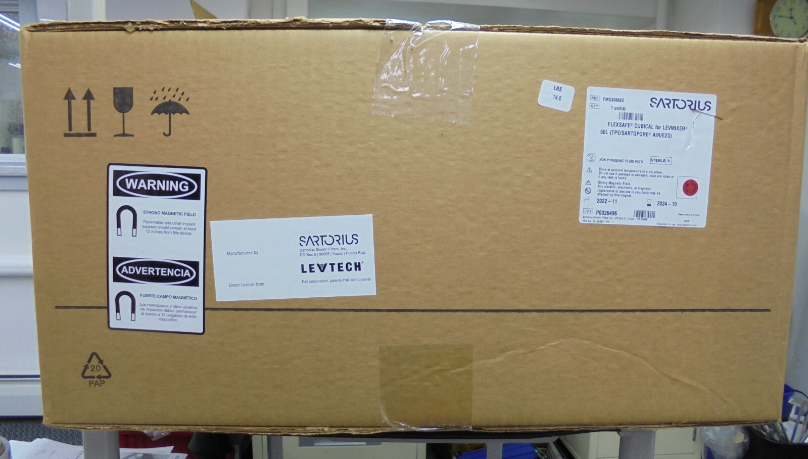 Sartorius FMS306622 Flexsafe Cubical for Levmixer 50L (TPE/Sartopore Air/EZD) 1