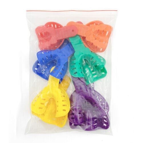 48Pcs Dental Impression Trays Perforated Plastic Disposable (CHOOSE SIZE)