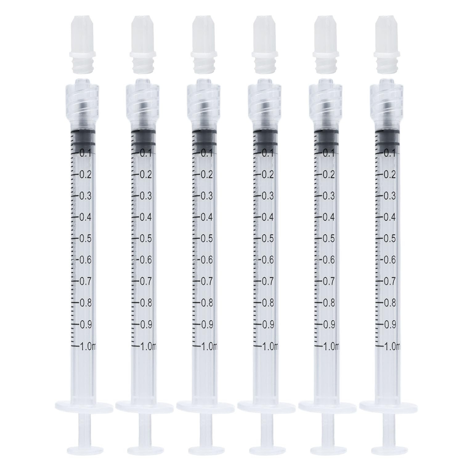 1ml Syringes Without Needles, 1cc Luer Lock Syringe – Disposable Individually…