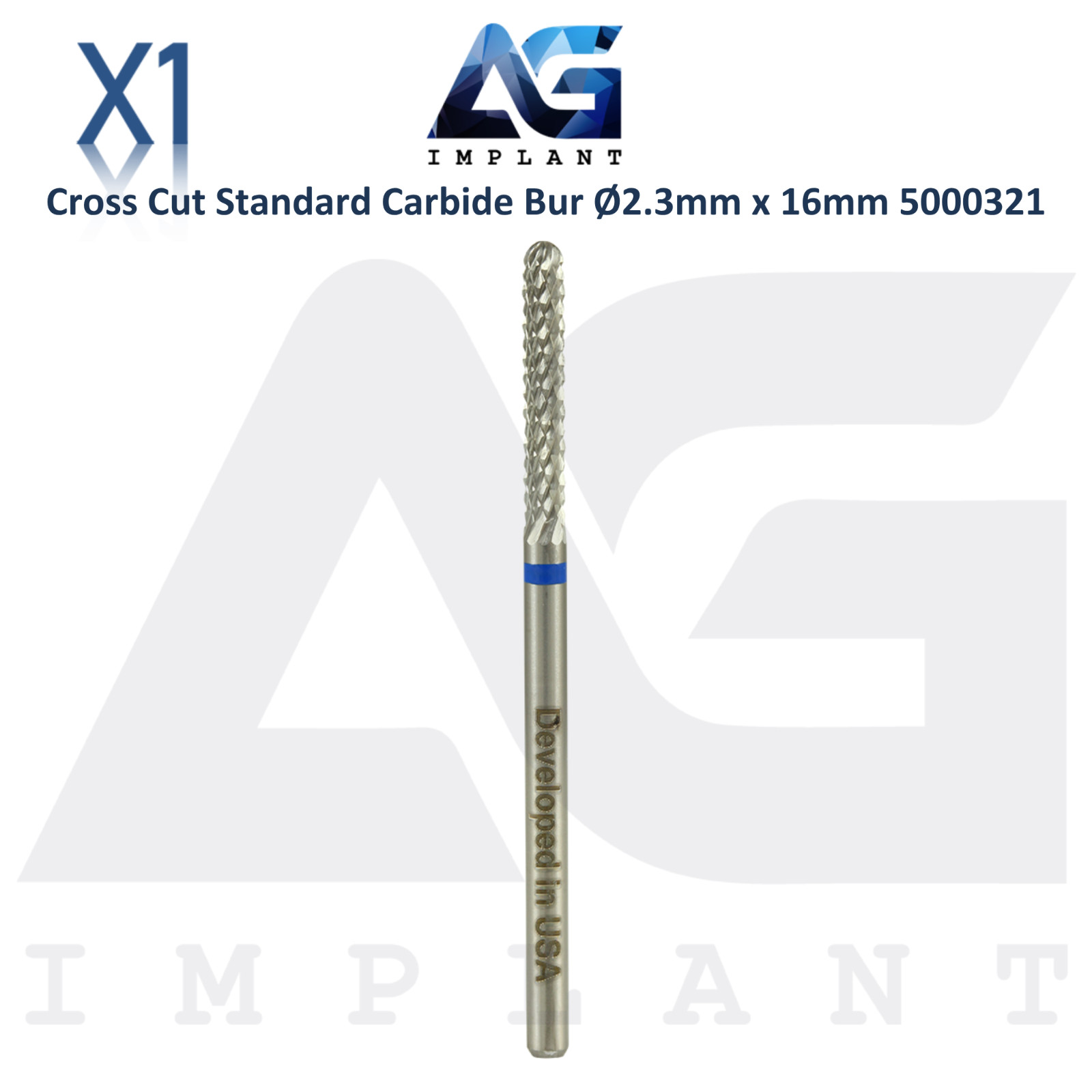 Dental Wilson Cross Cut Barrel Standard Bur Ø2.3x16mm Tungsten Carbide 5000321
