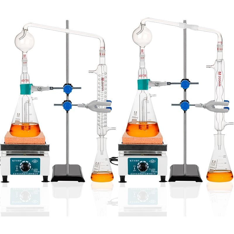 Volatile Acid Glassware Set 1000-2000ml Boiling Distillation Chemistry Lab Kit