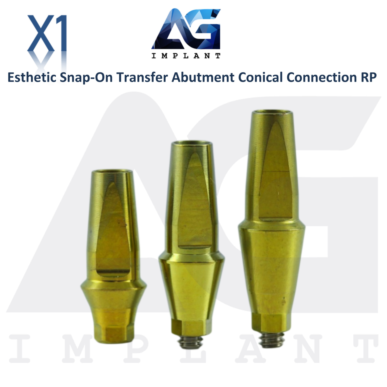 Dental Titanium Snap-On Transfer Prosthetic Conical Hex System RP 2.65mm