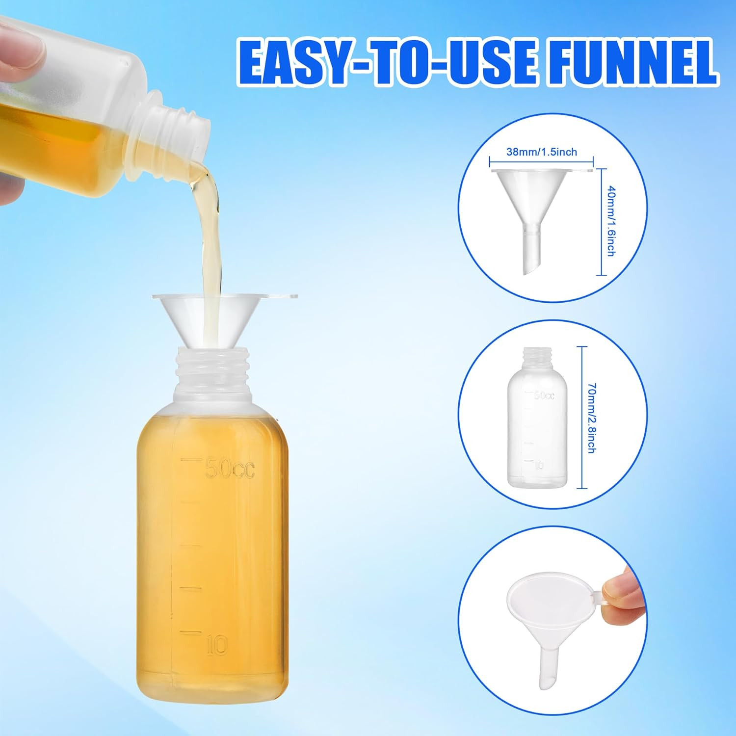 Glue Syringe Needle Tip Squeeze Bottles Set (1Ml-50Ml), 14G-22G Blunt Needle Tip