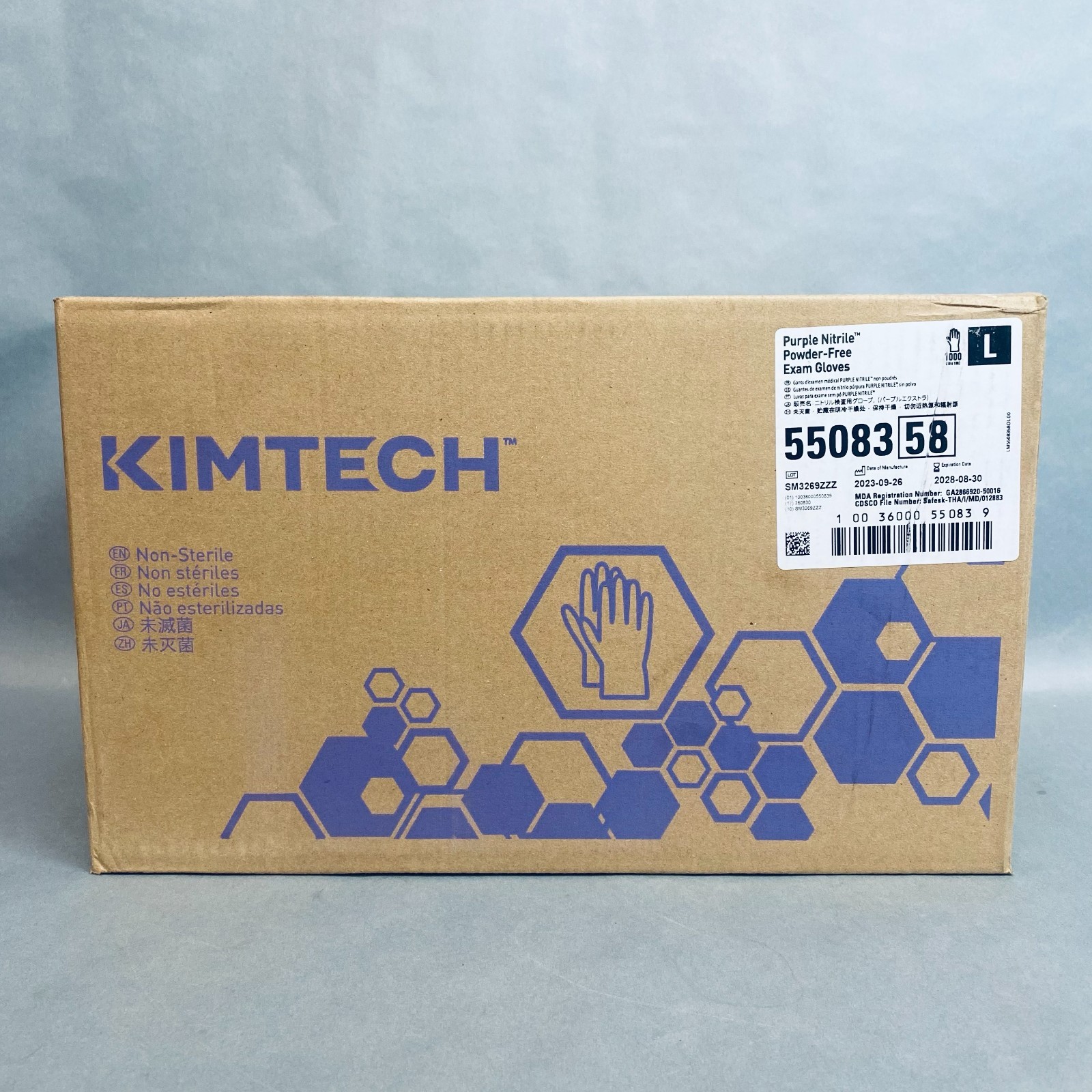 Kimberly-Clark Nitrile Exam Gloves Large Powder Free 10 Boxes of 100 Gloves Each