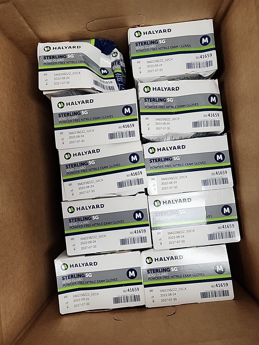 2500 Halyard 41659 Medium Sterling SG Nitrile Exam Gloves, See Full Description
