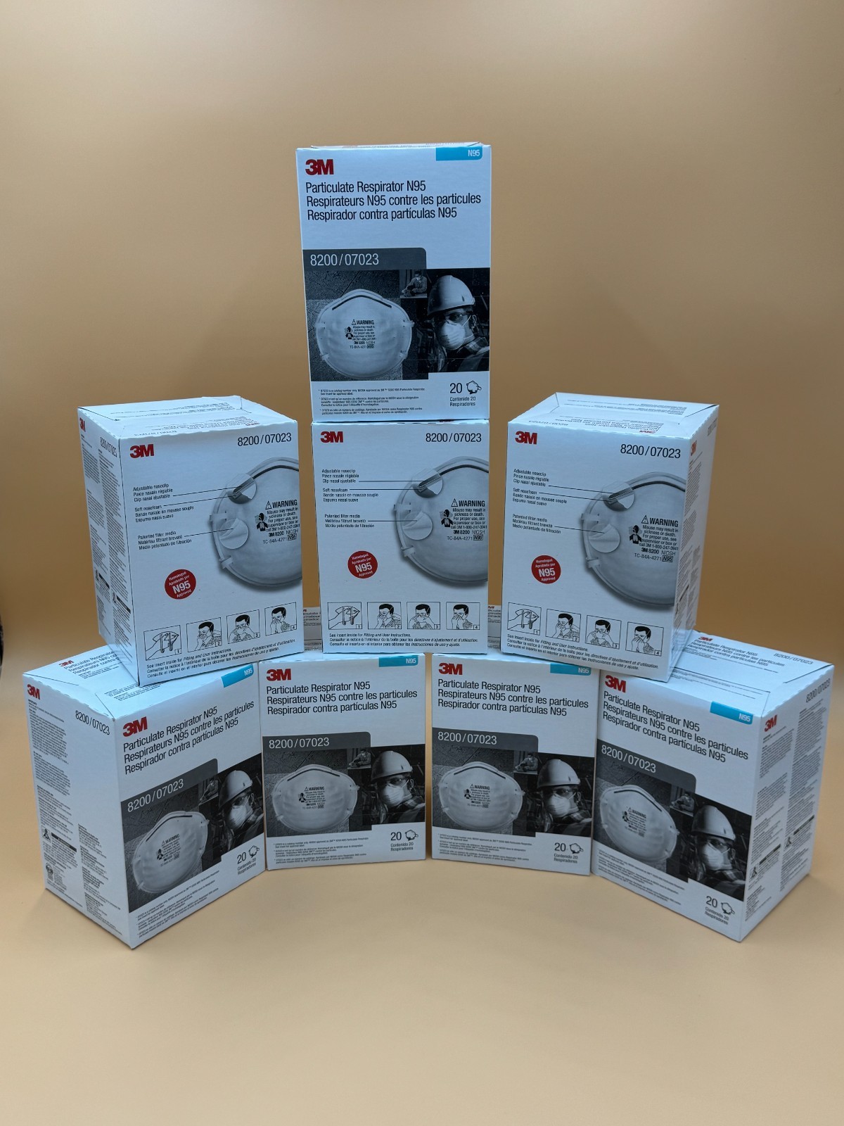 3M 8200 N95 Particulate Respirator Masks Case 160 (8×20) Best By 05/2025