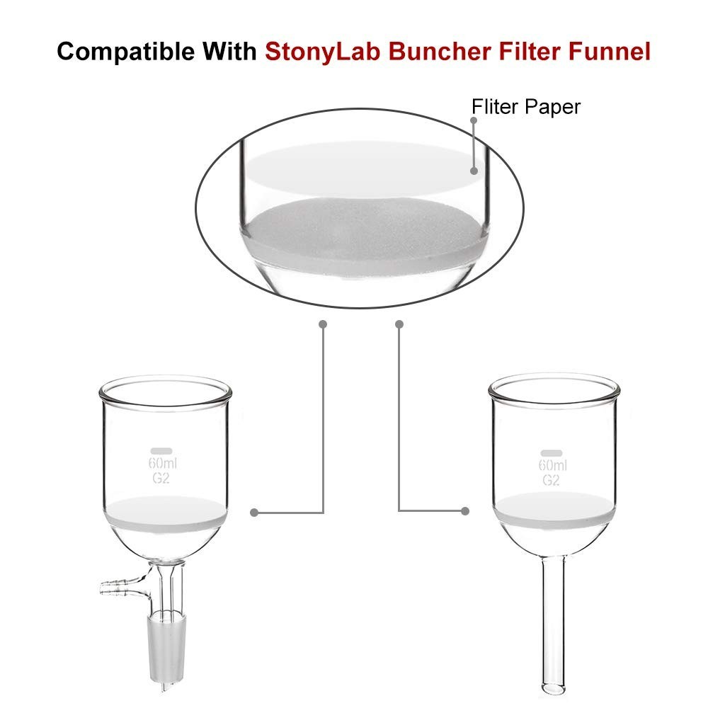 Efficient 20 Micron Filter Paper Circles – 46mm for Rapid Filtration, 100 Sheets