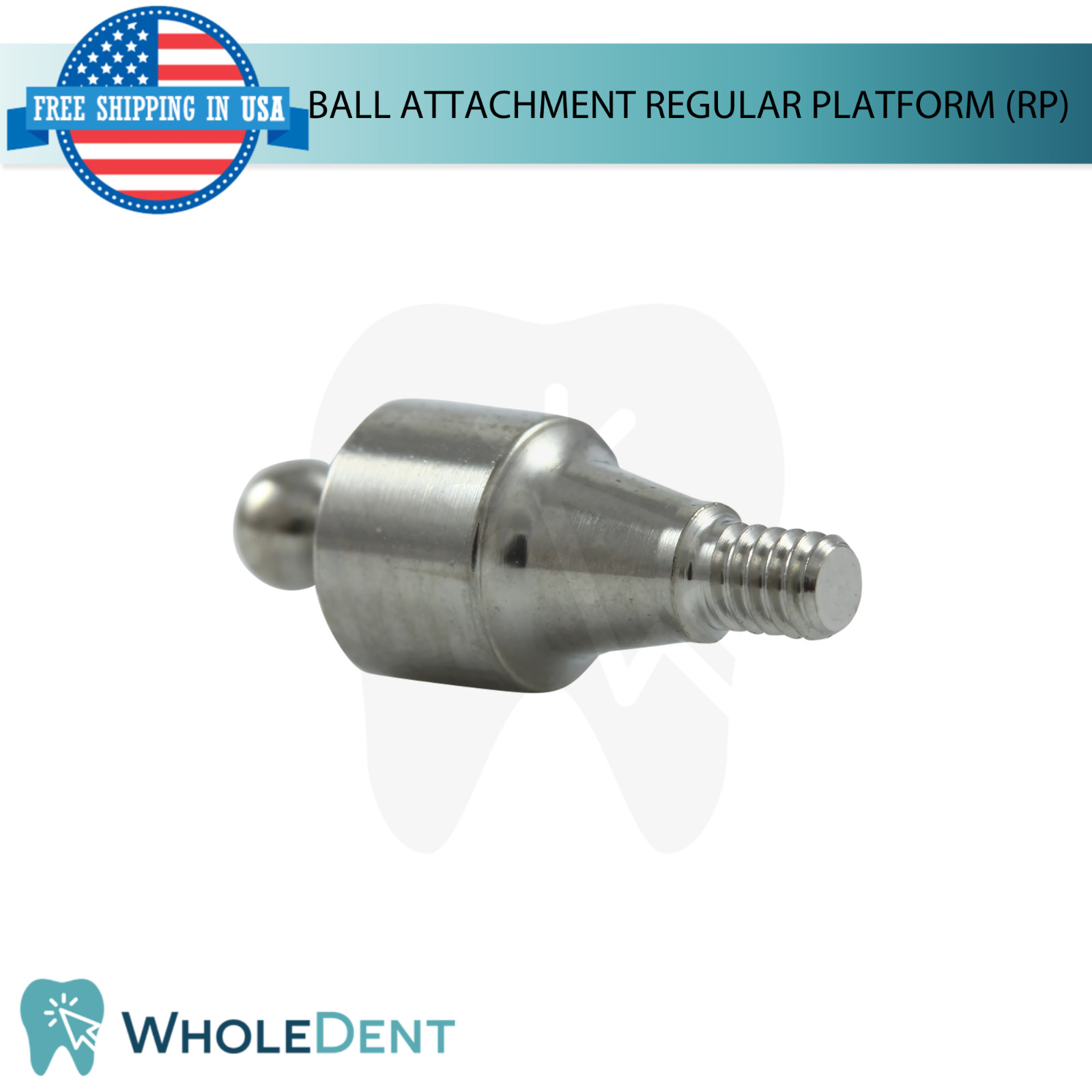 10x Straight Ball Attachment Regular Platform Ø3.8mm Conical Hex 2.65mm System