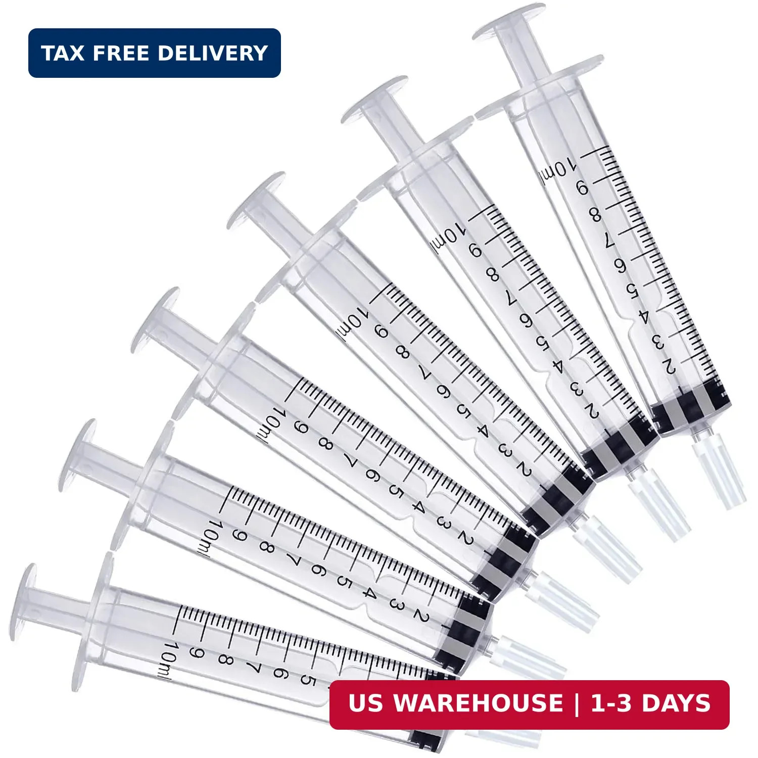 10ml Syringe for Liquid, 10cc Syringes Without Needle, Individually Wrapped, Pac