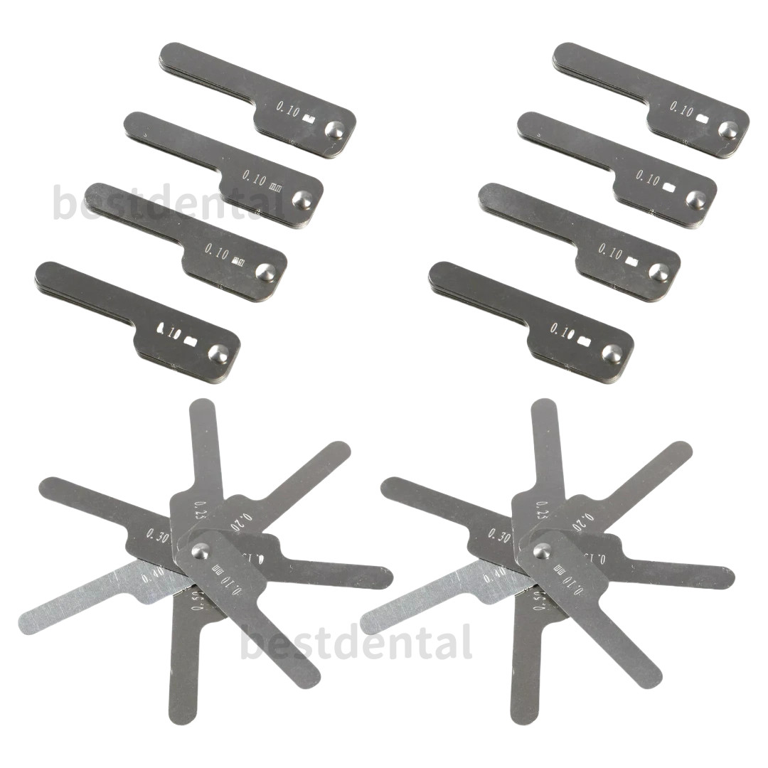 7Pcs/set Dental Orthodontic Interproximal Reduction IPR Gauge Ruler 0.10-0.50mm