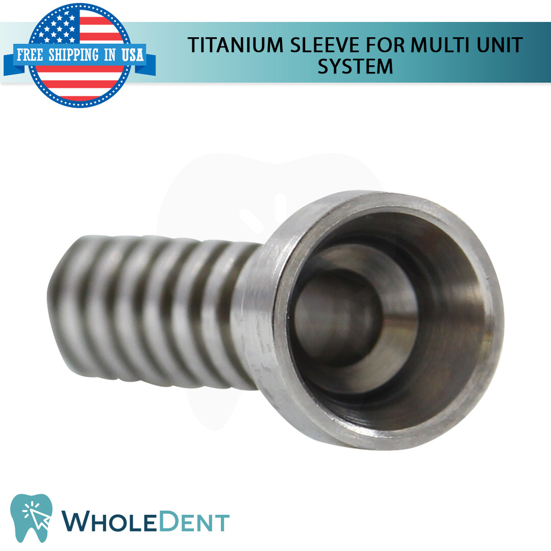 1x Angulated 17° Multi Unit 1.6 Prosthetic Titanium Sleeve Set Slim Int Hex 2mm