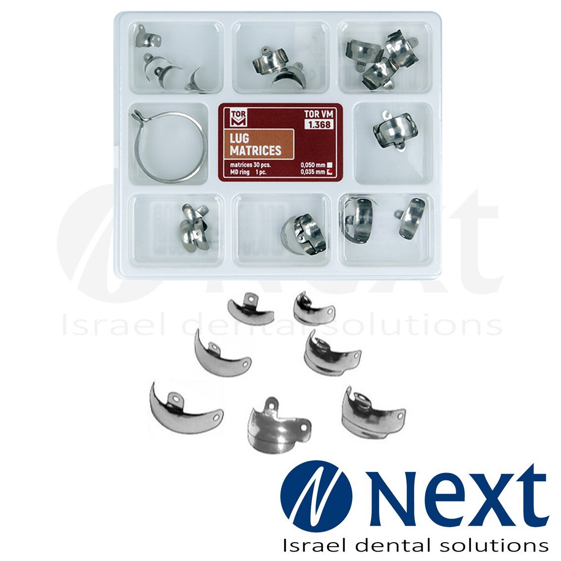 Lug matrices 30 pcs set + MD-Ring / 0,035 mm / 1.368 – TOR VM