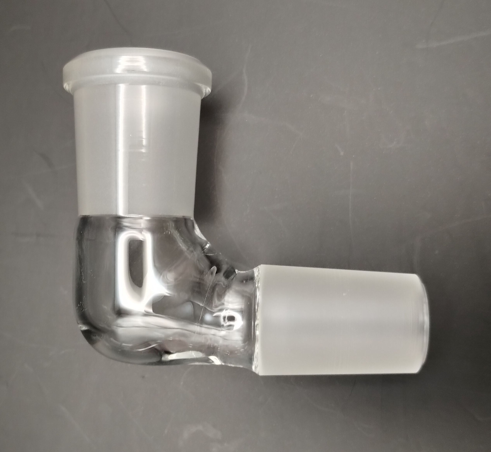 B Quality 18mm 90 Degree Angle Glass Ground Joint Attachment Adapter GonG Elbow