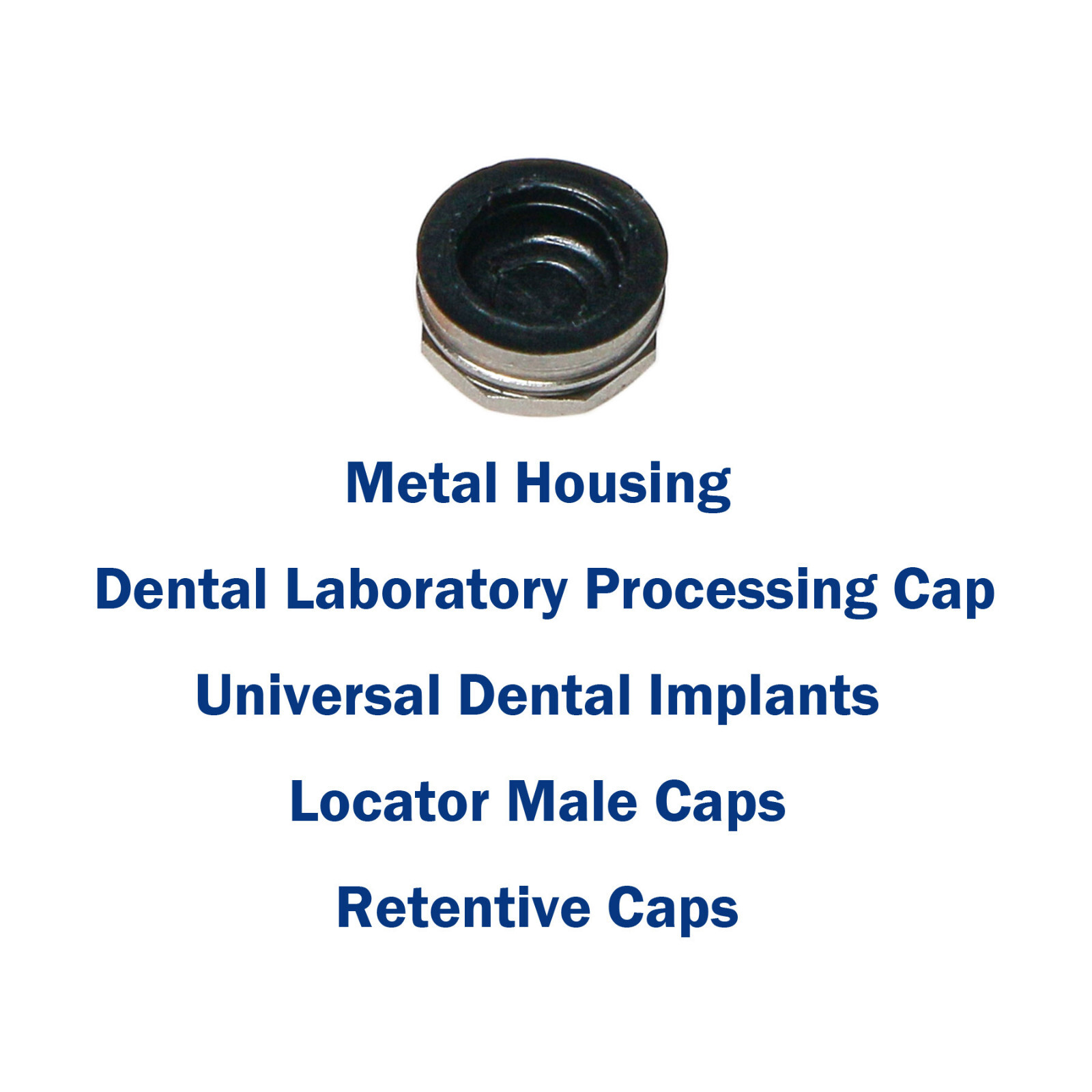 US Overdenture Locator Abutments Strong Retentive Caps Metal Housing 5pcs/set