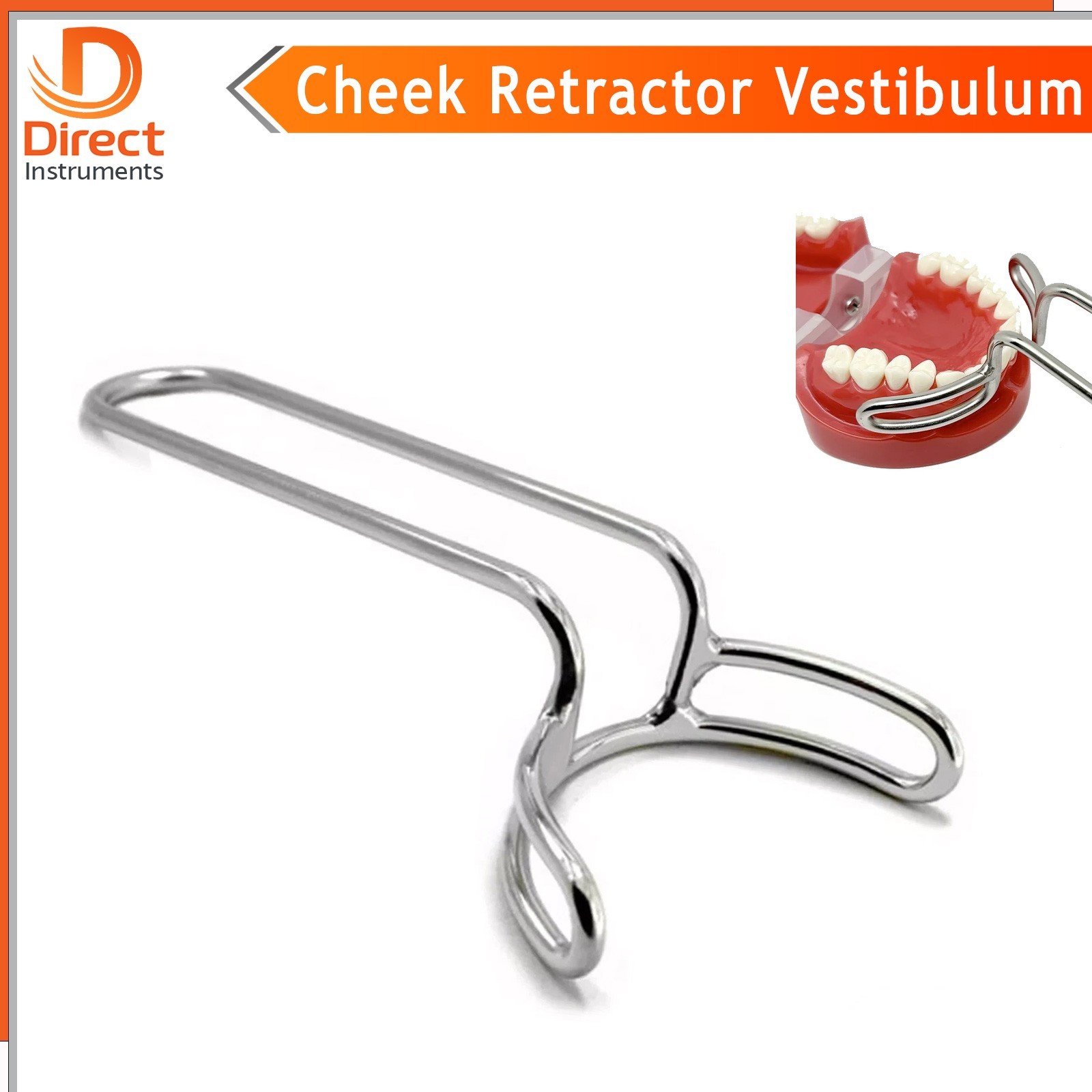 INSTUMAX Dental Lip & Cheek Retractor 7″ – Stainless Steel Vestibulum Mouth Open