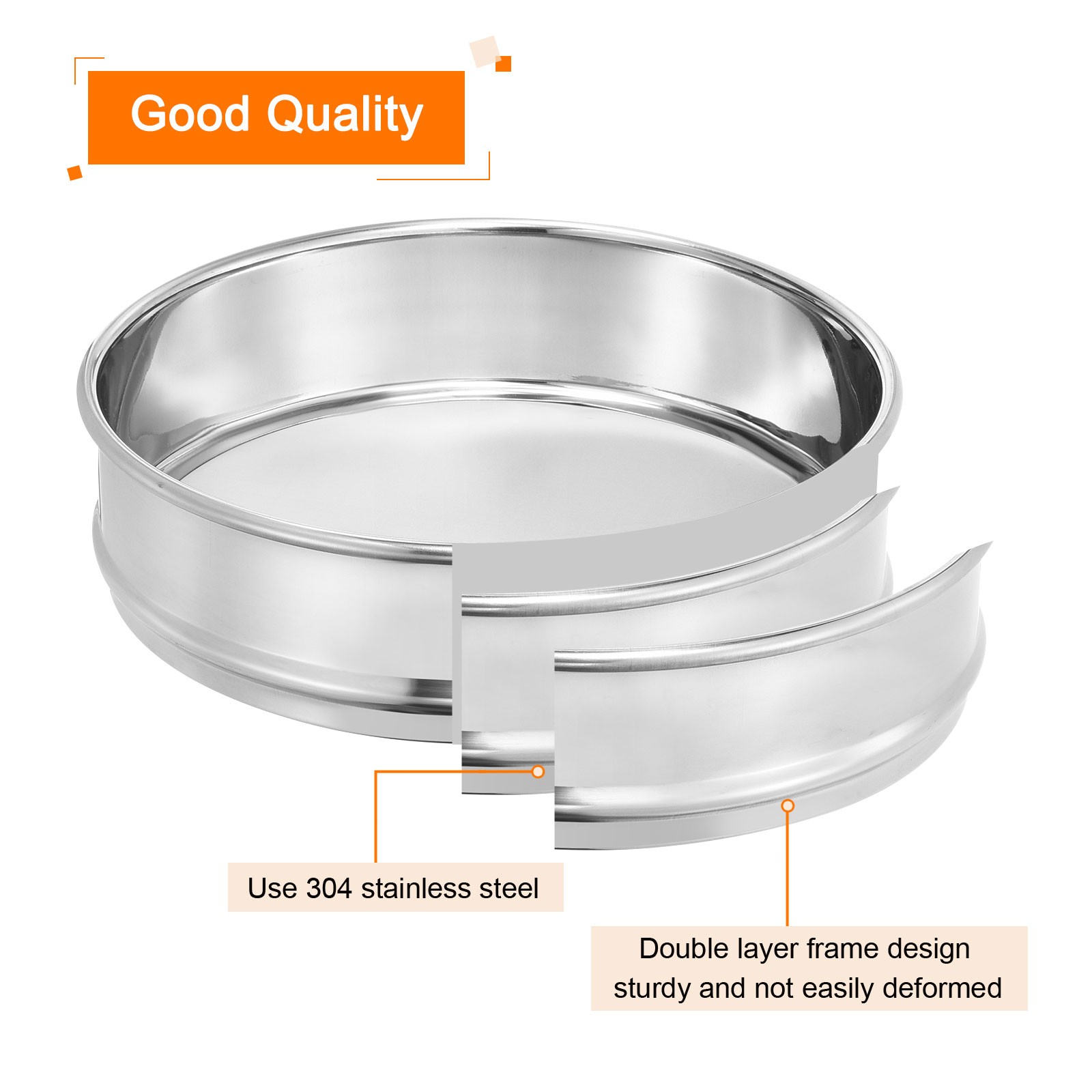 2300 Mesh Lab Sieve 8″ Diameter Test Sieve 304 Stainless Steel Wire 0.005mm
