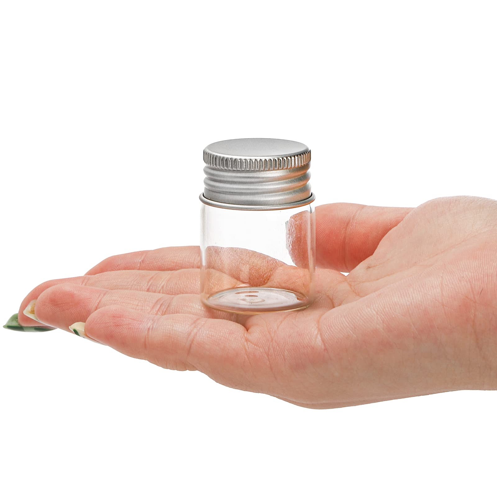 Coloch 36 Pack 15ml Empty Glass Jars with Screw Aluminum Caps, 0.5Oz Clear