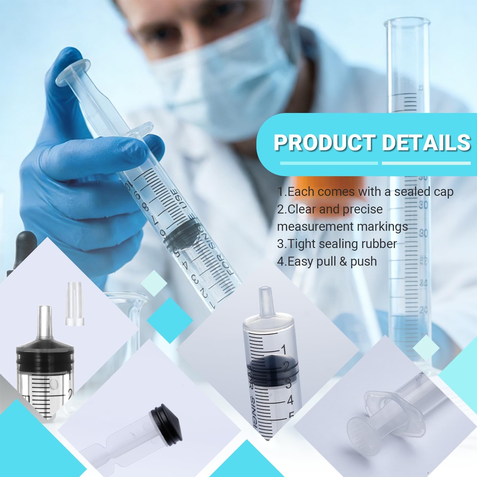 100 Pack 10 ml syringe, Versatile 10ml oral syringes, Perfect syringe for jel…