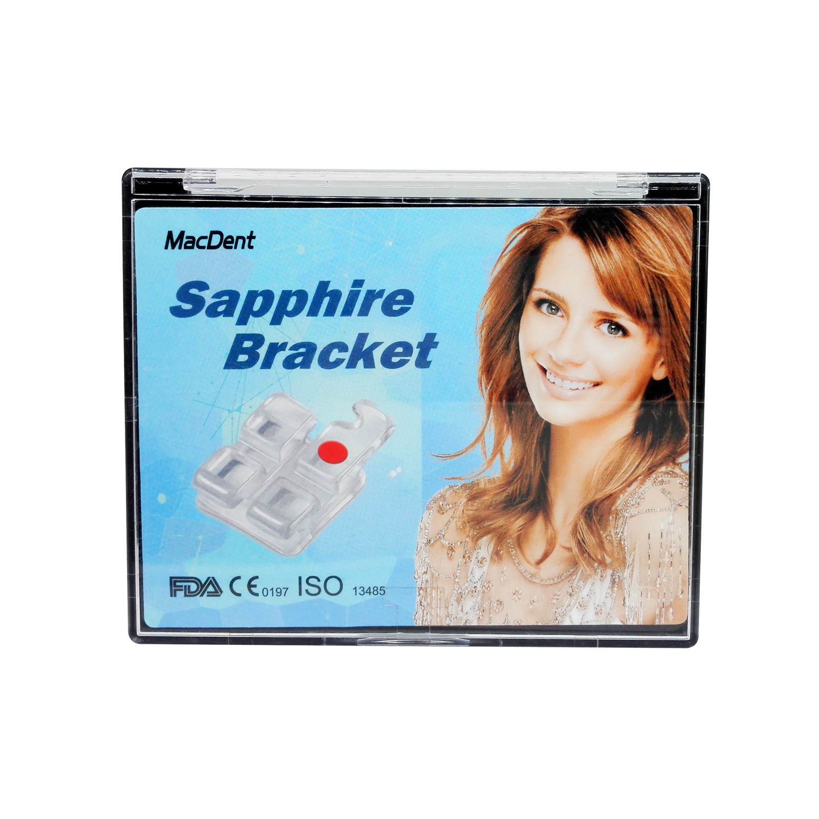 Orthodontic Sapphire Brackets Ceramic Dental Clear Brace MBT/ROTH 022 345Hooks