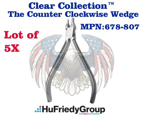 Lot of 5X Hu-Friedy Clear Collection The Counter Clockwise Wedge 678-807