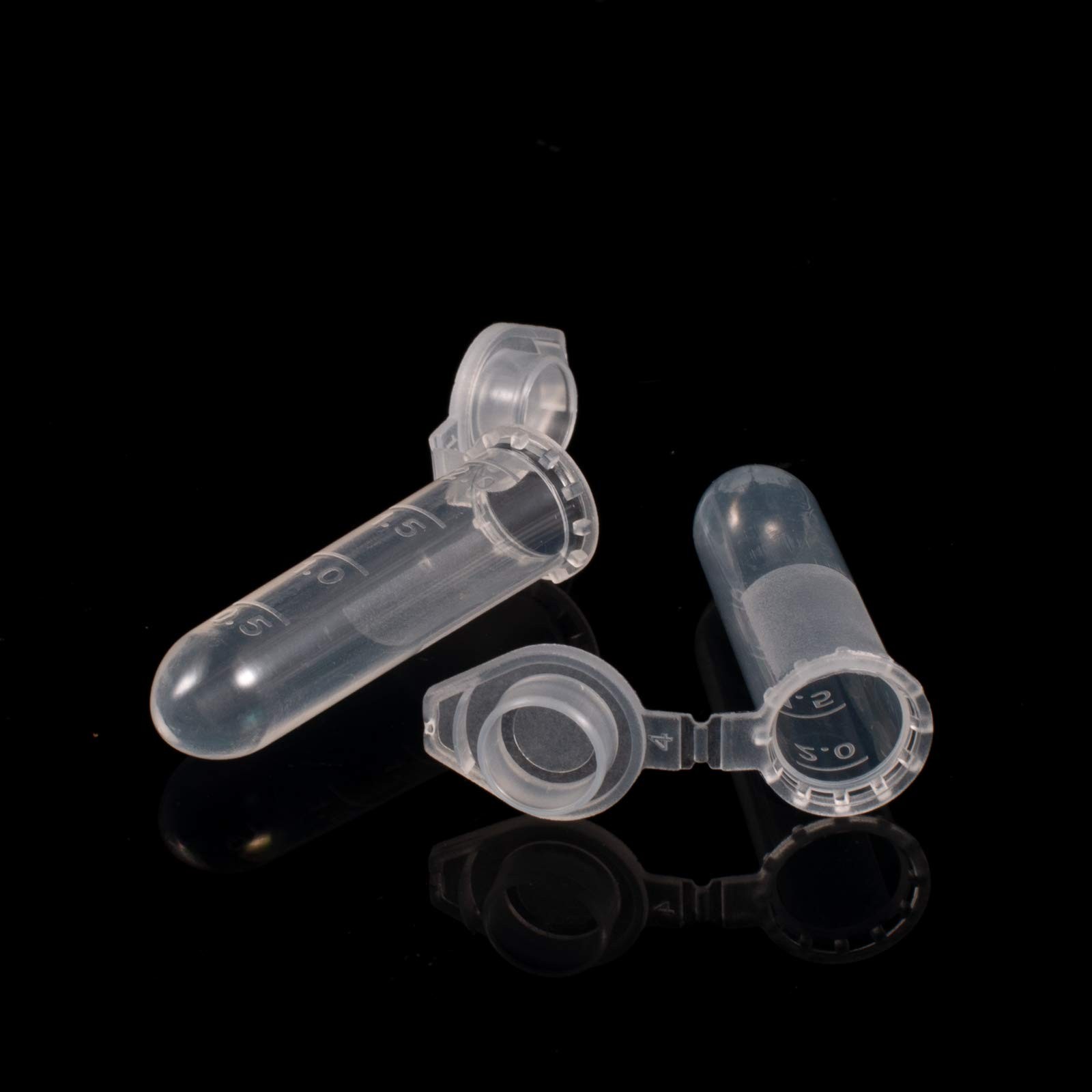 400 PCS 2ml Centrifuge Tubes Polypropylene Clear Graduated Cap Storage Vial