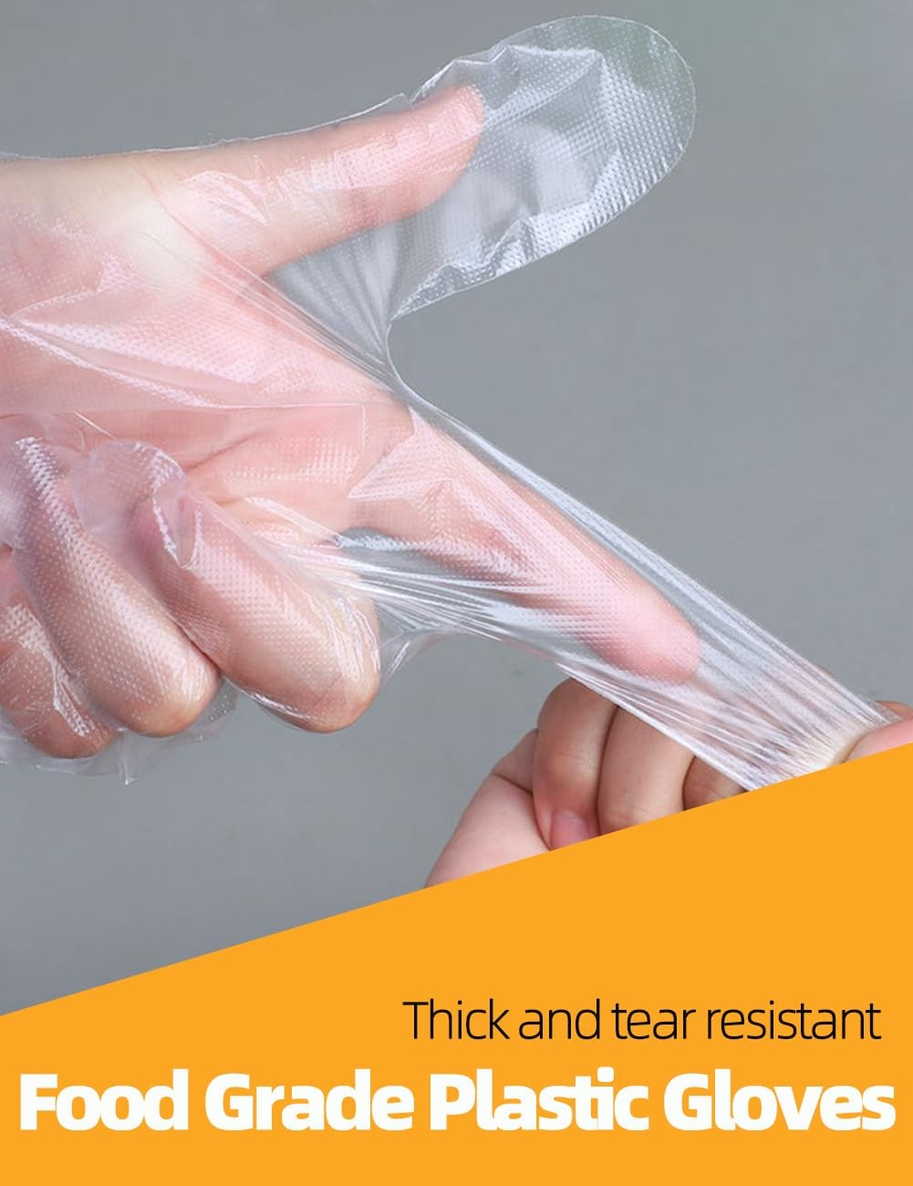 400 Count Disposable Plastic Gloves for Cooking Food Prep Food Service