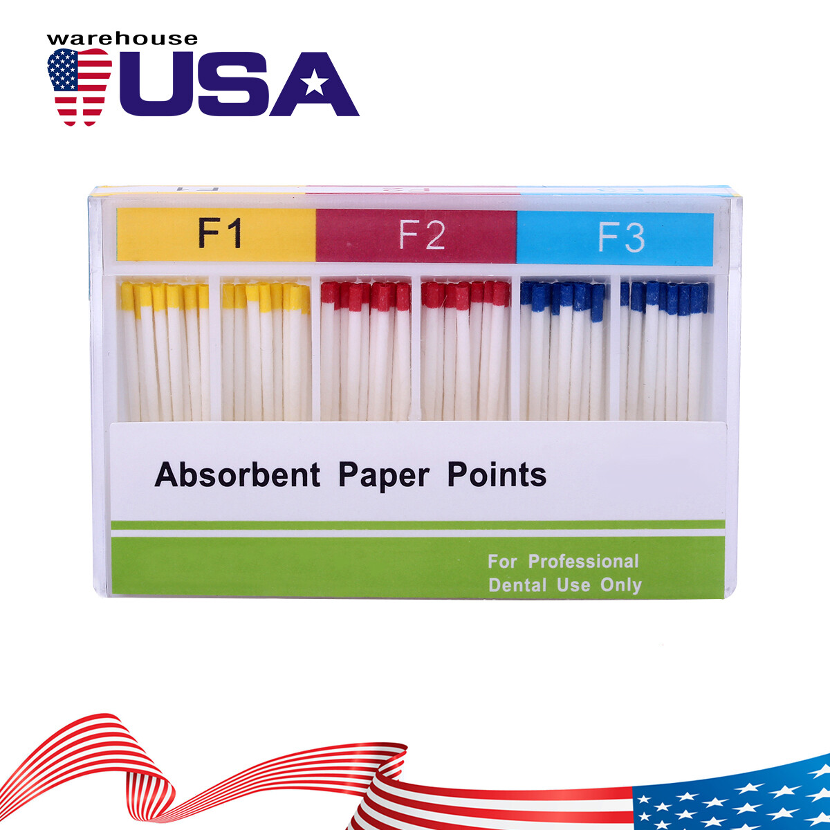 Dental Obturating Absorbent Paper Points F1F2F3/Canal Gutta Percha Points 15-40#