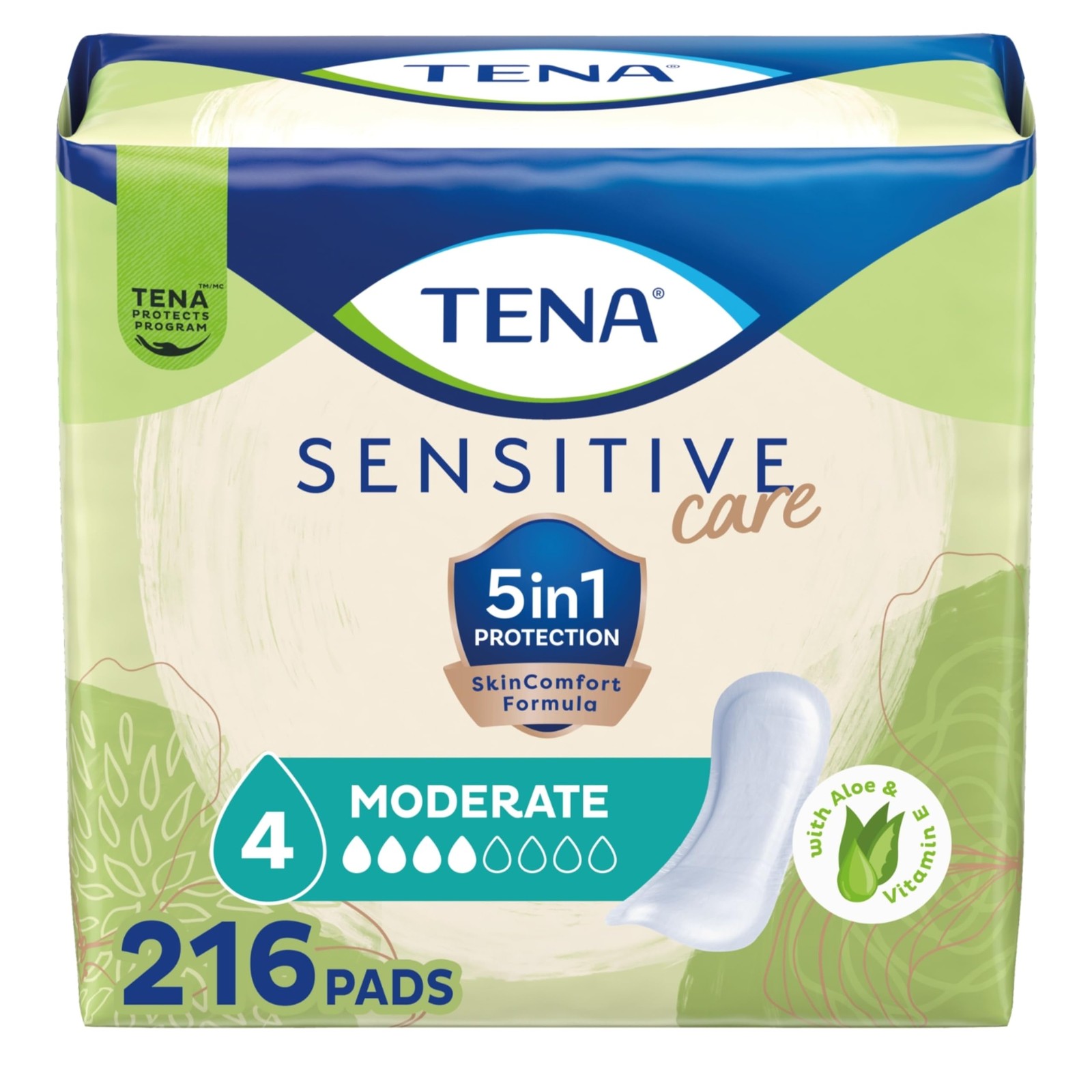 Tena Incontinence Pads for Women, Moderate Absorbency, Bladder Control, Postpart