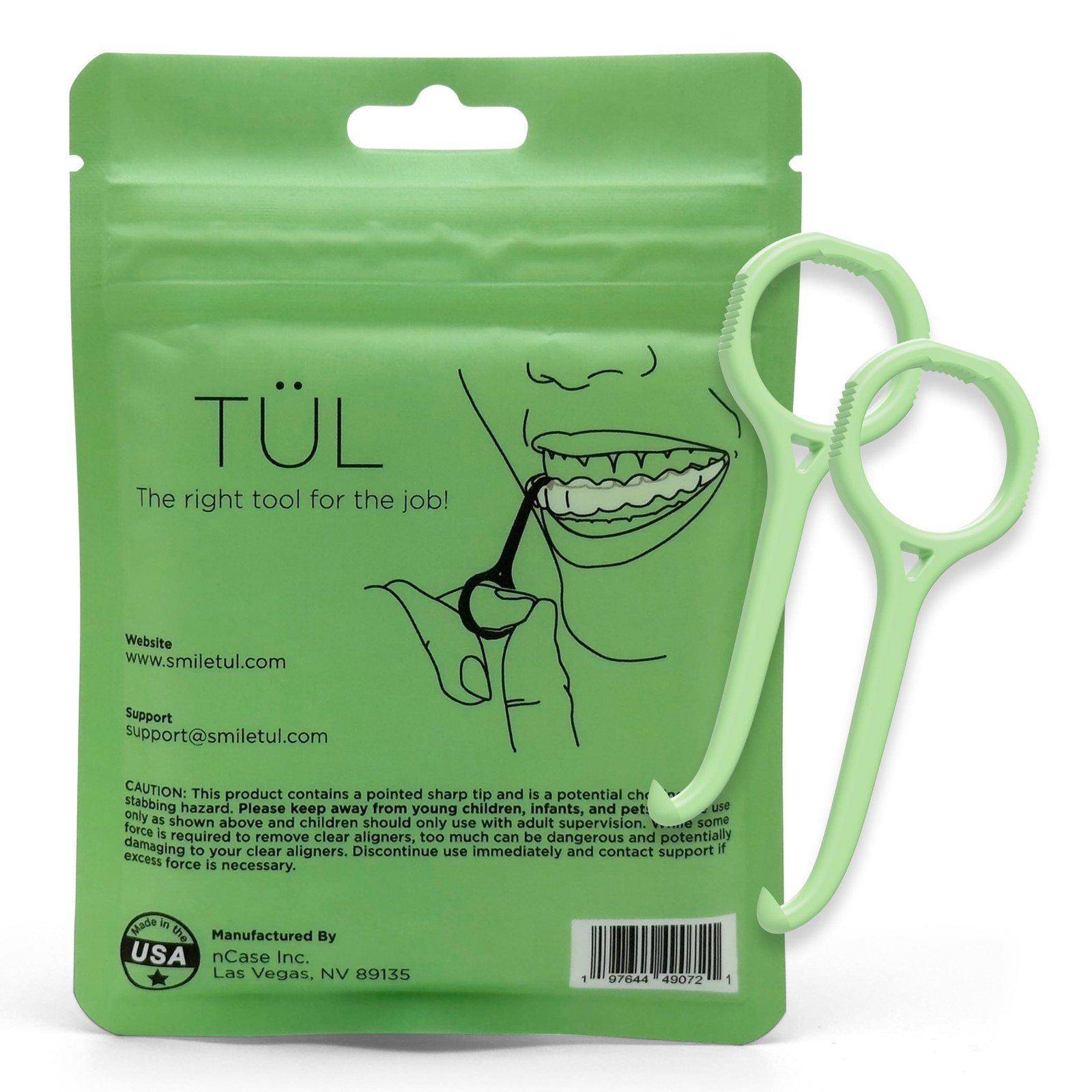 TÜL | Only Invisalign Remover Tool Made in The USA | Lifetime Green 2 Pack