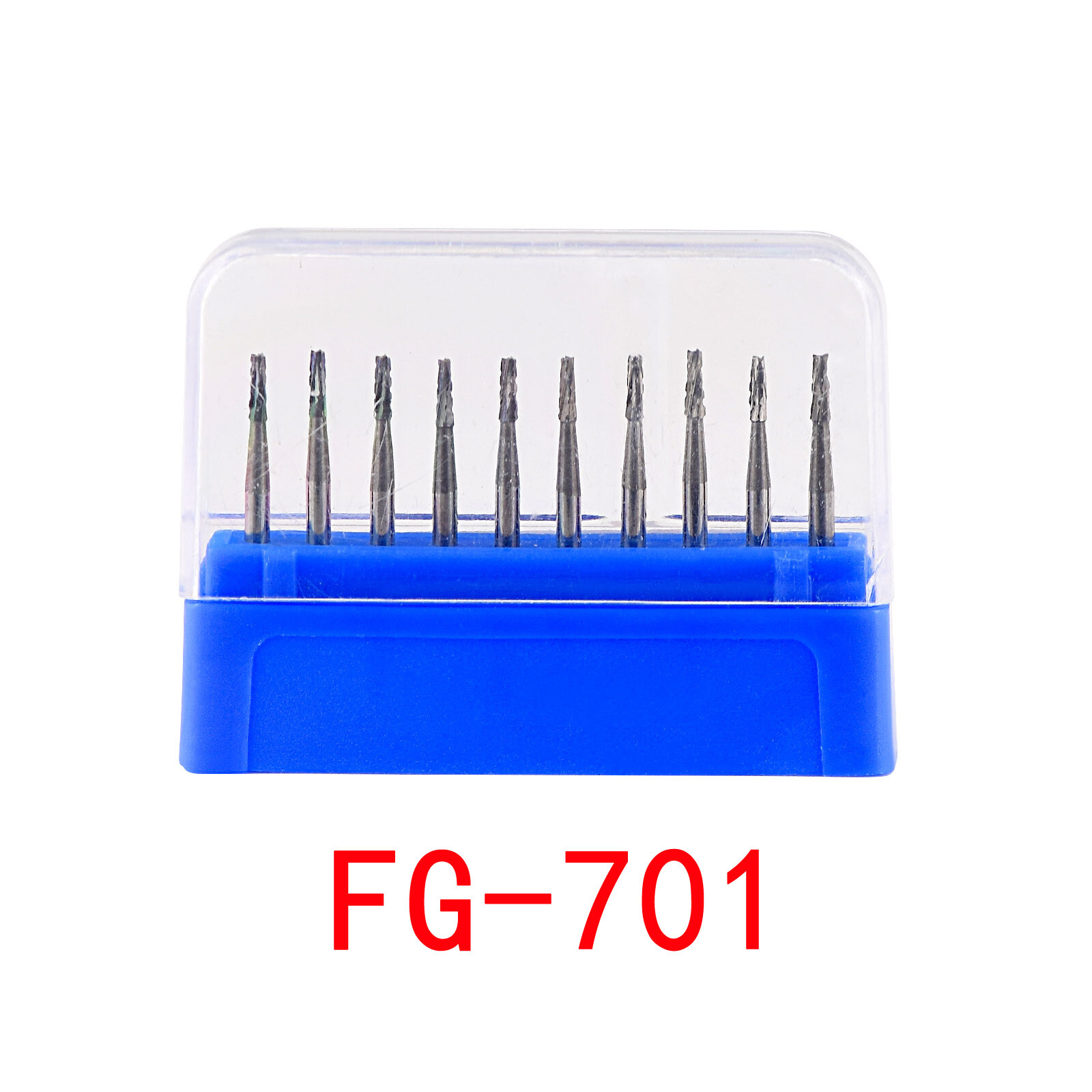 10Pcs Dental Round Tungsten Carbide Burs FG Bur Drill for High Speed Handpiece