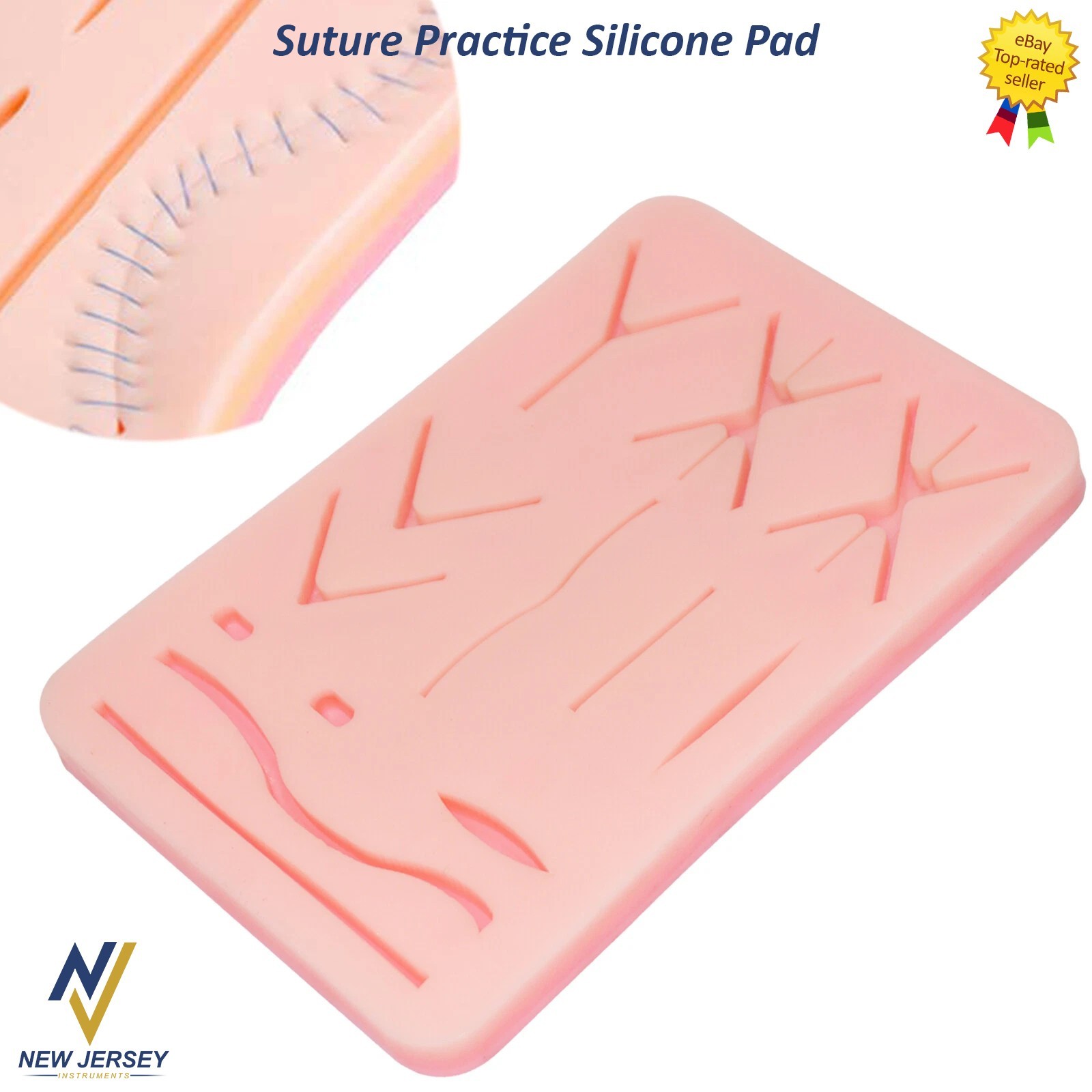 Medical Skin Suture Practice Silicone Pad Wound Simulated Surgical Training Kit