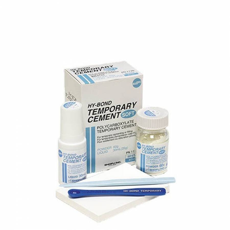 Shofu Hy-Bond Non-Eugenol Temporary Dental Cement (Soft) Powder 60g Liquid 35g