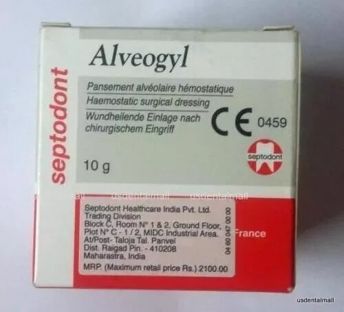 SEP TO DONT ALVEOGYL 10gr JAR – Dry Socket Treatment Dressing II Free Ship