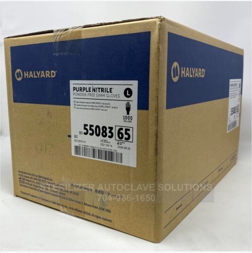 CASE of 1000 LARGE Halyard Purple Nitrile Exam Gloves 55083