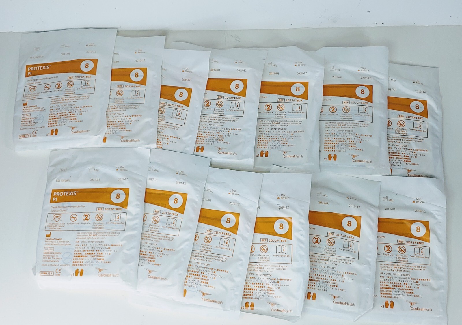13 X Cardinal Health Protexis PI CLASSIC Surgical Glove Size: 8 #2D72PT80X