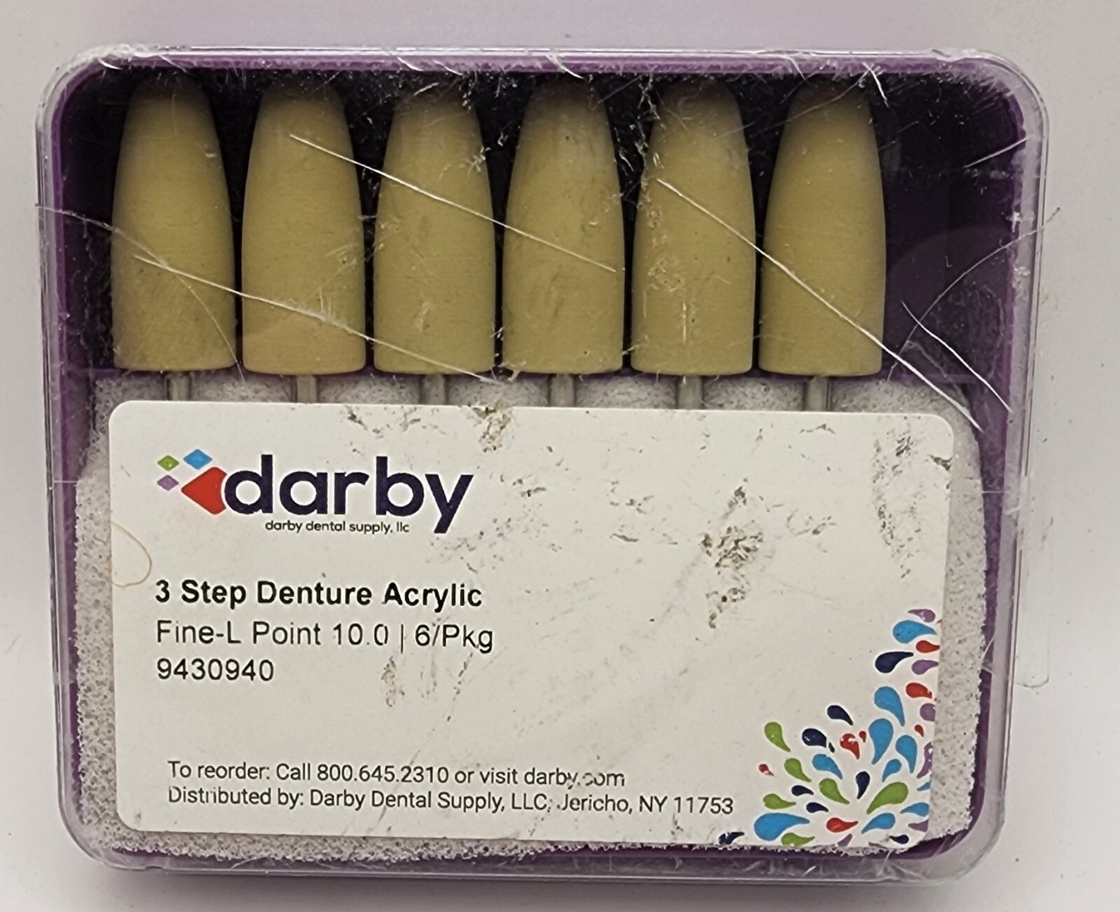 Darby Dental – 3 Step Denture Acrylic – Fine-L Point – 6 Pk – 9430940