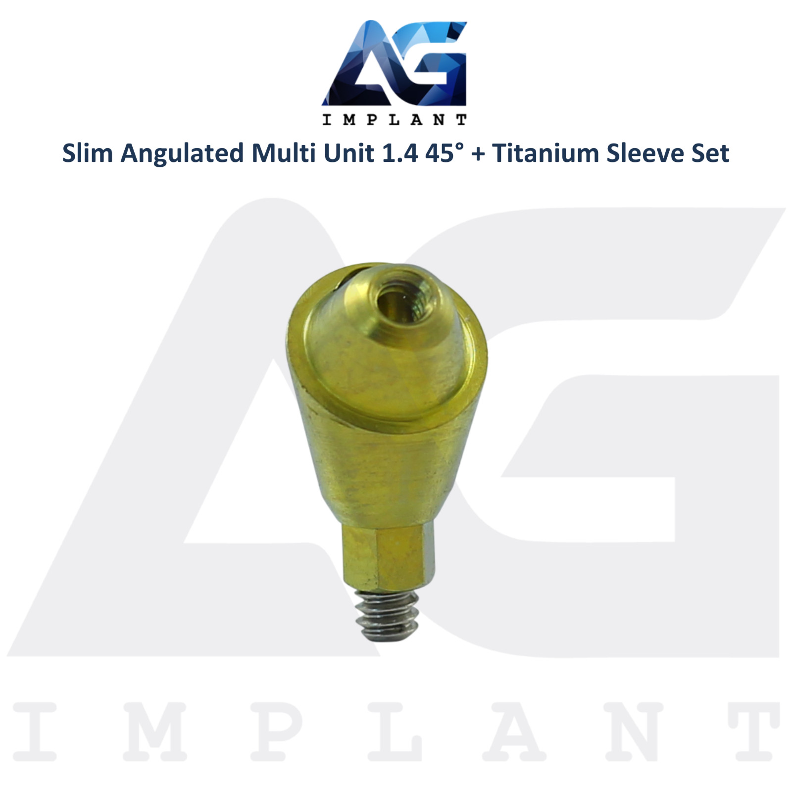 5 Angulated Multi Unit 1.4 Prosthetic 45° Titanium Sleeve Slim Int Hex 2.0mm