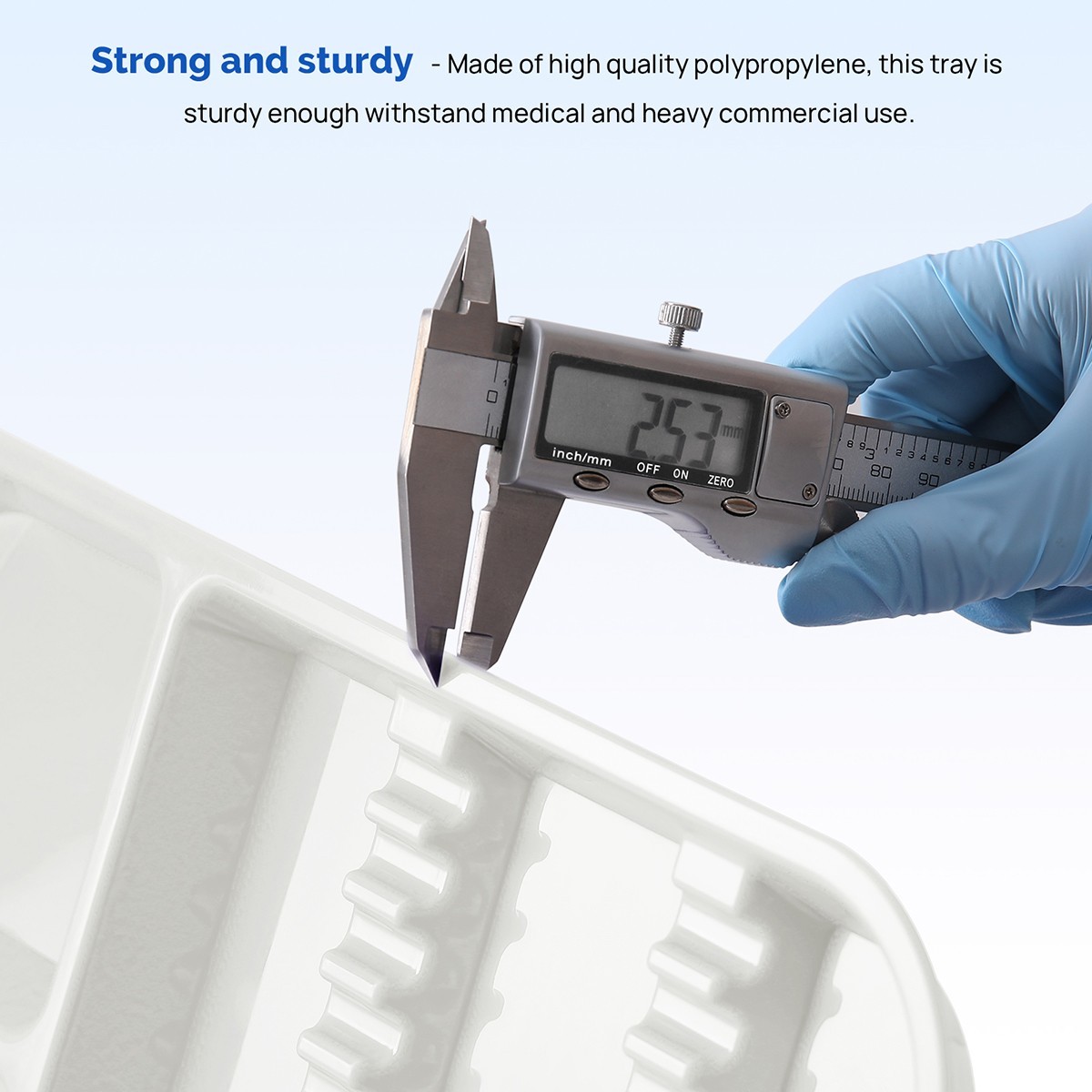 Dental Divided Separate Type Tray Plastic Instrument White Autoclavable