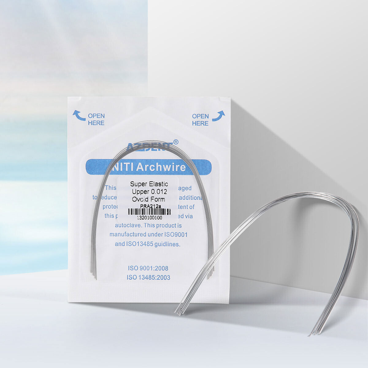 dental Orthodo super elástico niti redondear alambre ovoide/naturaleza/cuadrado