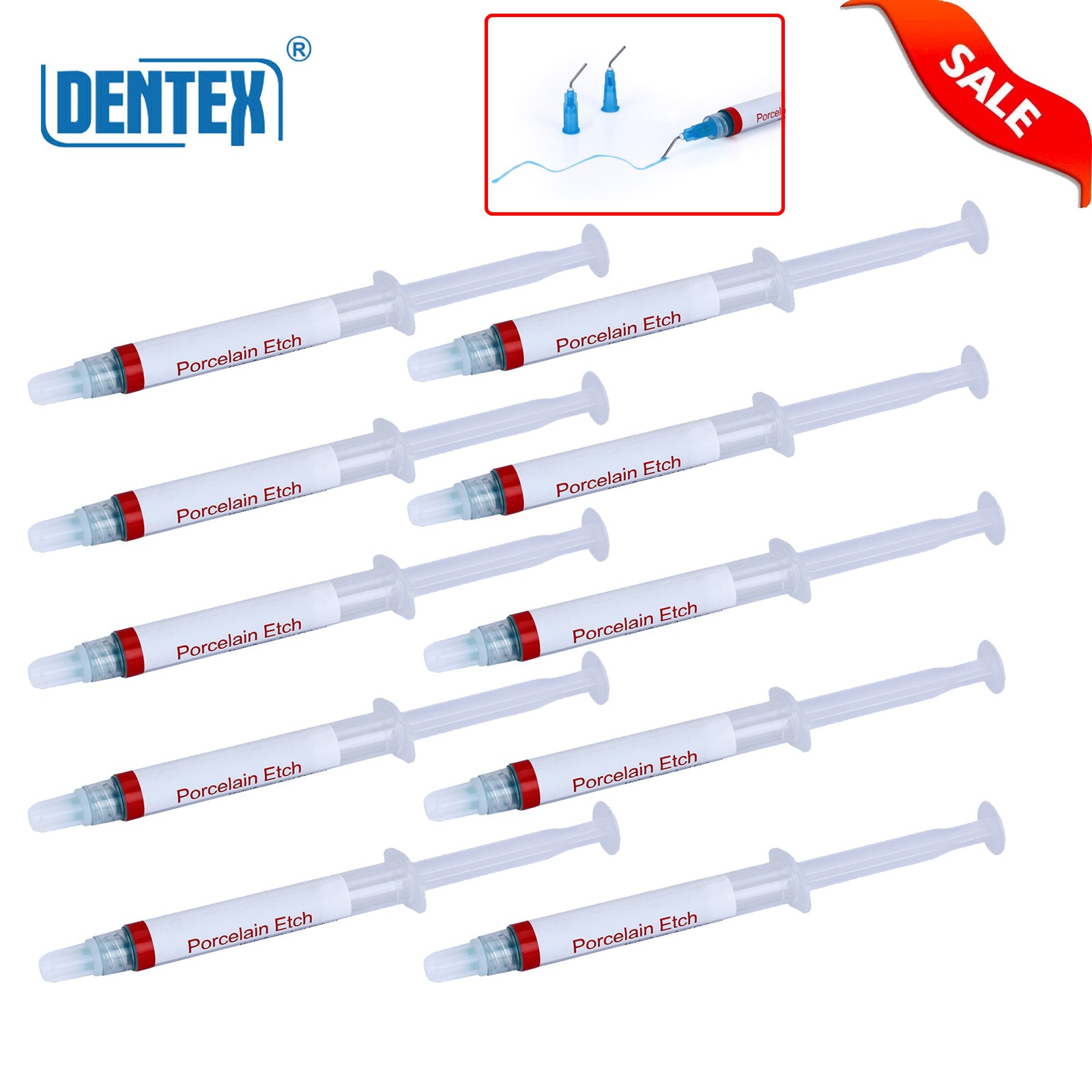 DENTEX Dental Porcelain Etch Etching Gel 9.5% 2.5ml