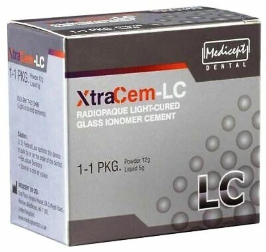 Medicept Dental Xtracem Light Cure Glass Ionomer Restorative Cement 12 Gm f.s…