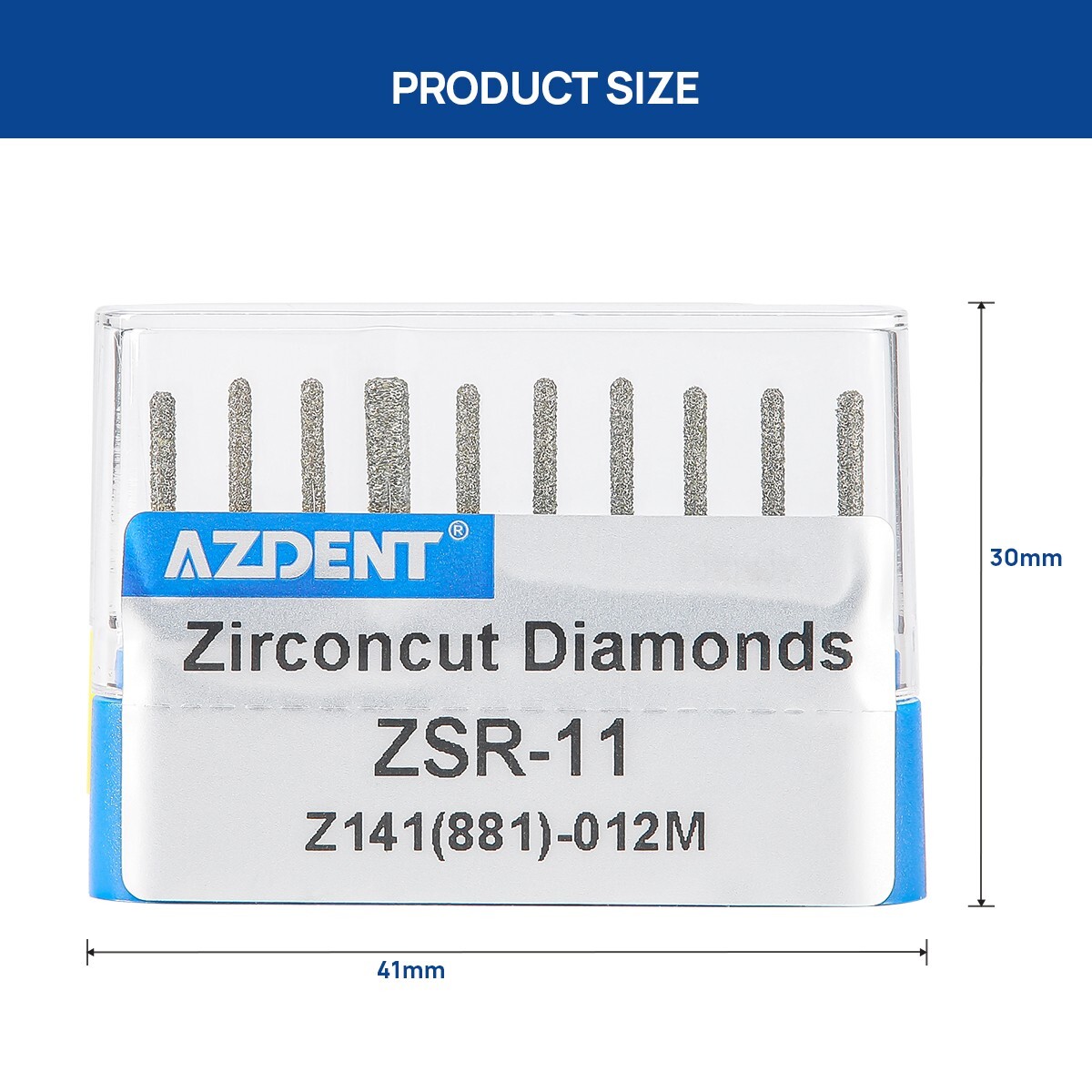 Dental Zirconcut Diamond Bur Cutting Zirconia Ceramic For High Speed Handpiece