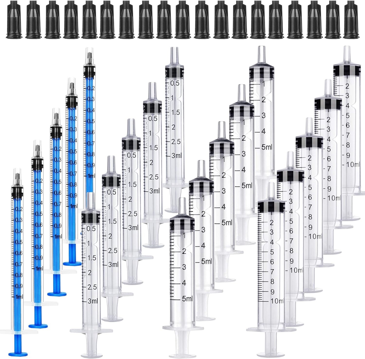 20Pack 1ml / 3ml / 5ml / 10ml Syringe Without Needle – Small Plastic Syringes
