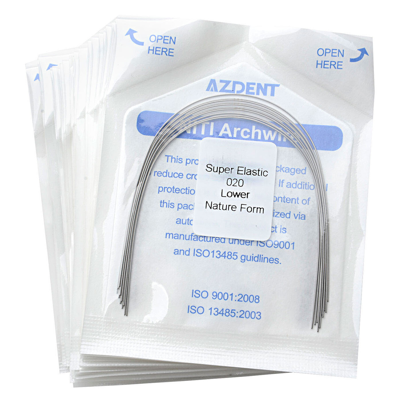 AZDENT Dental Orthodontic Super Elastic Niti Round Arch Wires Nature Form