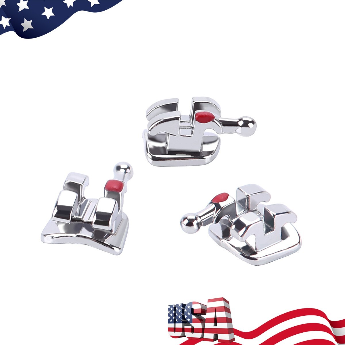 Dental Orthodontic Monoblock Braces Brackets Mini Roth/MBT 018/022 Hooks 3/345