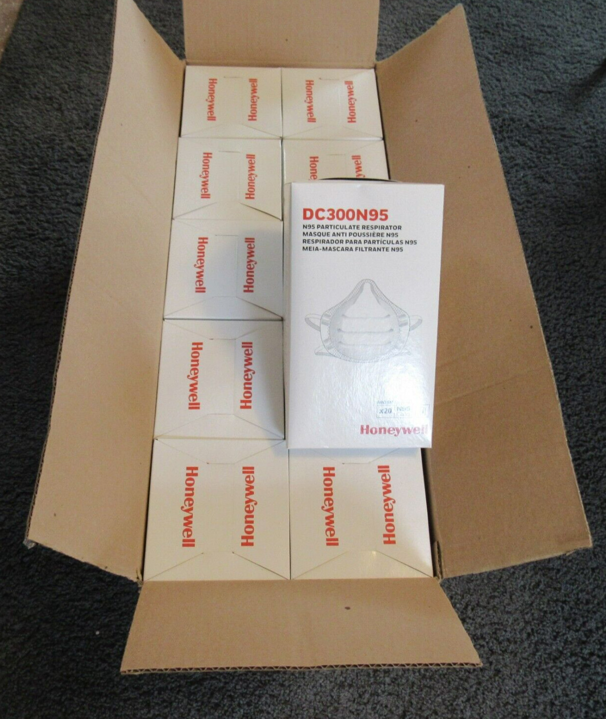 200pcs 200 Honeywell N95 DC300N95 Respirator Particulate Masks Disposable