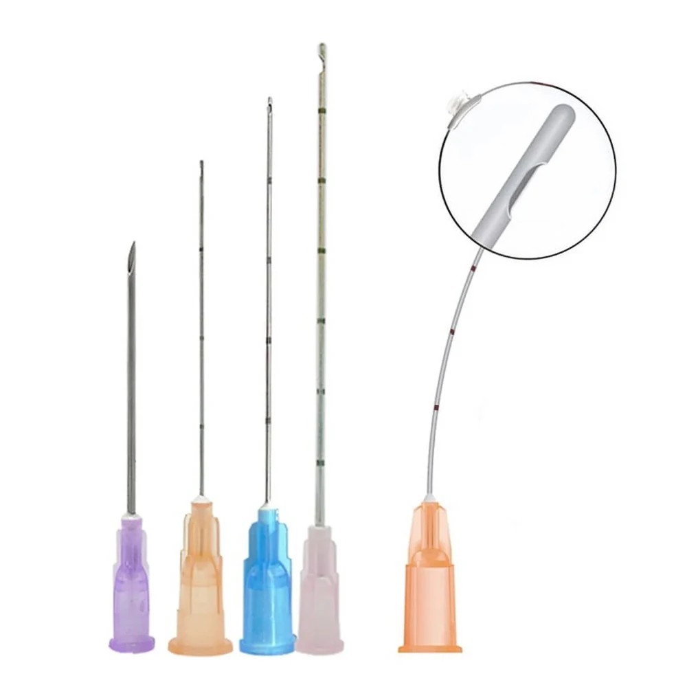 50pcs Disposable Blunt Tip Cannula Needles 18G-27G 50mm/70mm Piercing Syringe